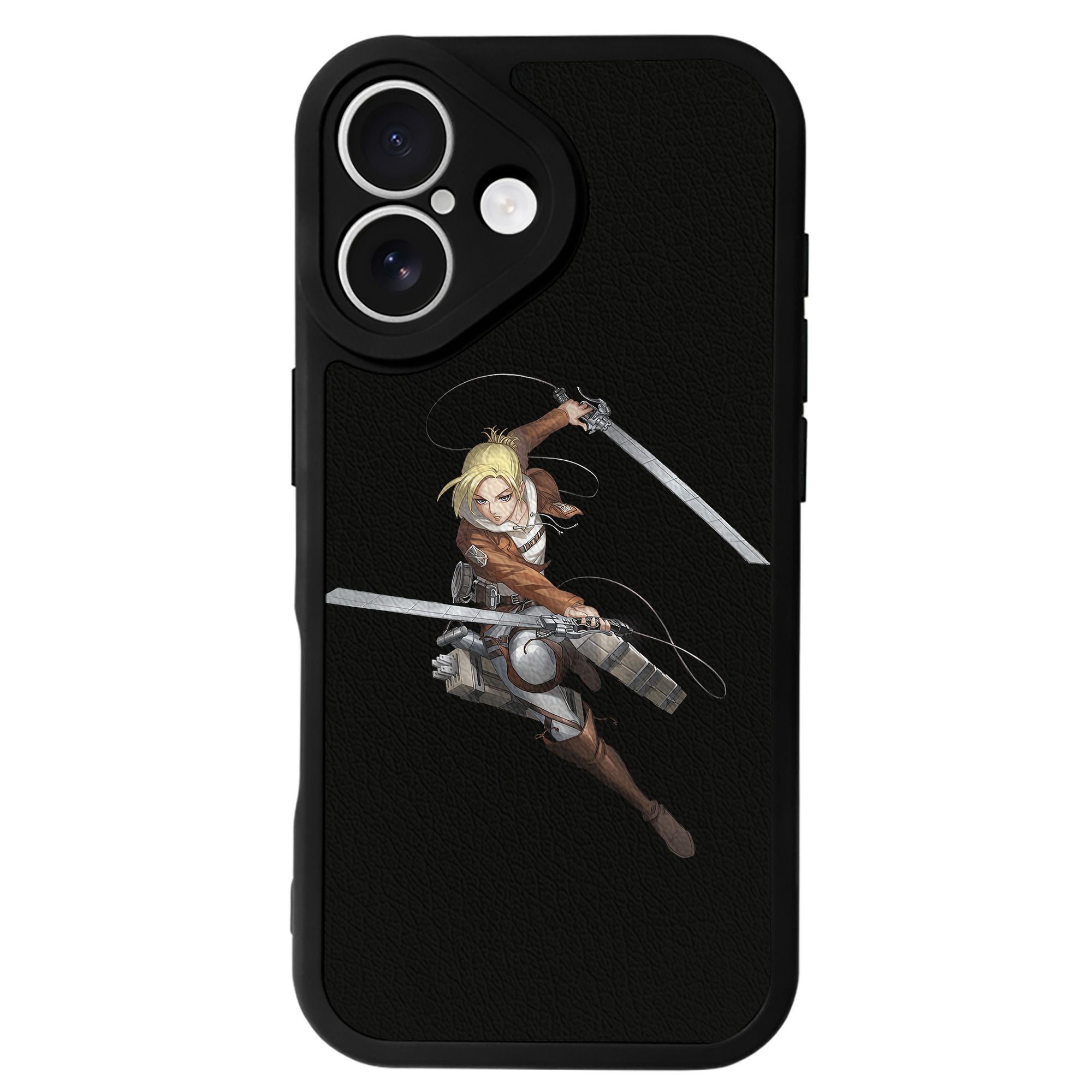 （画像用） 進撃の巨人 アニ・レオンハート Attack on Titan Annie Leonhart 【iPhone 16シリーズ対応】シリコンスマホケース（レザー調） 材質：シリコン